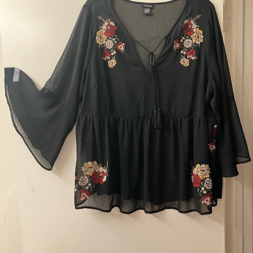 Torrid  blouse with embroidery